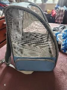 Pet carrier  small dog or cat back pack style