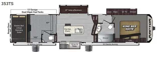 2018 Keystone RV Raptor 353TS - Photo 2