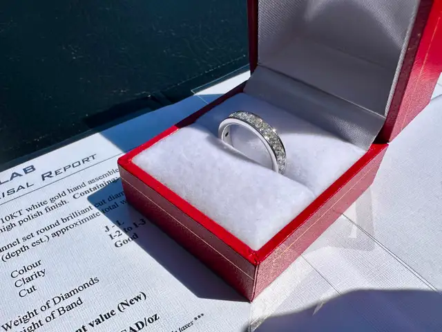 #793 - 14kt White Gold, 1.22 Carat Diamond Band, Size 5 - Photo 5