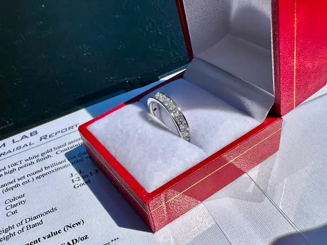 #793 - 14kt White Gold, 1.22 Carat Diamond Band, Size 5 - Photo 8