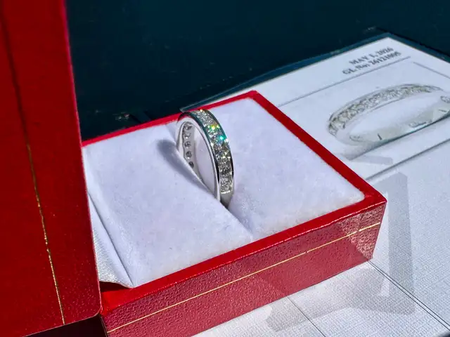 #793 - 14kt White Gold, 1.22 Carat Diamond Band, Size 5 - Photo 9