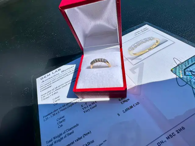 #806 - 14kt Yellow Gold, 1/2 Carat Diamond Band, Size 6 - Photo 8