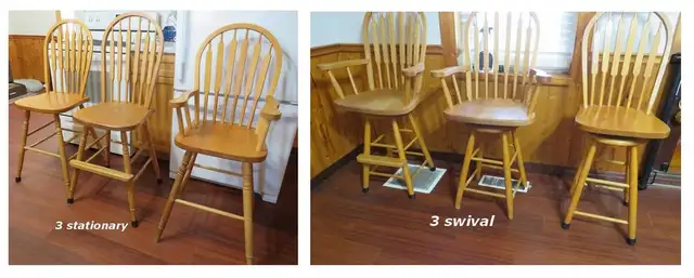 6 Mennonite Wooden 24 ' - 25' Bar Stool