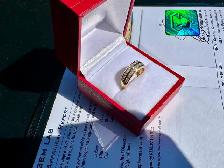#803 - 14kt Yellow Gold, .91ct Princess Cut Diamond Band, Size 5