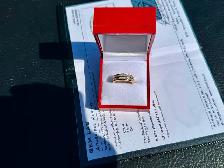 #803 - 14kt Yellow Gold, .91ct Princess Cut Diamond Band, Size 5 - Photo 6