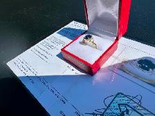 #786 - 14kt Yellow Gold, Sapphire & Diamond Ring, Size 6 - Photo 2