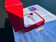 #786 - 14kt Yellow Gold, Sapphire & Diamond Ring, Size 6 - Photo 3