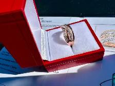 #787 - 10k Rose Gold, .43 Ct Diamond Ring, Size 7
