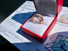 #787 - 10k Rose Gold, .43 Ct Diamond Ring, Size 7 - Photo 2