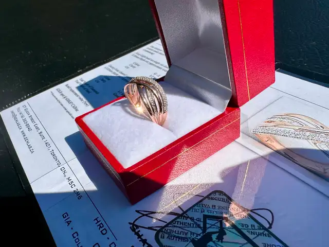 #787 - 10k Rose Gold, .43 Ct Diamond Ring, Size 7 - Photo 3