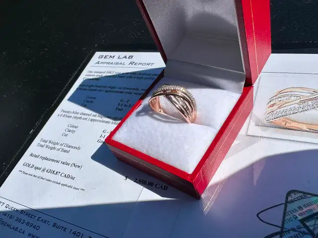 #787 - 10k Rose Gold, .43 Ct Diamond Ring, Size 7 - Photo 5