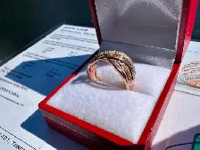 #787 - 10k Rose Gold, .43 Ct Diamond Ring, Size 7 - Photo 7