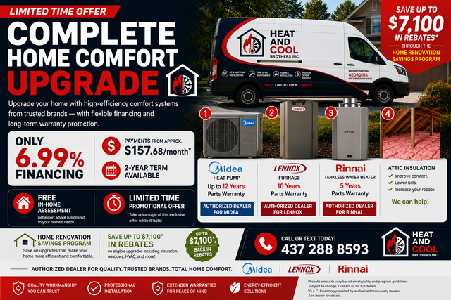 Save Up To $7,100 – Complete HVAC Comfort Package