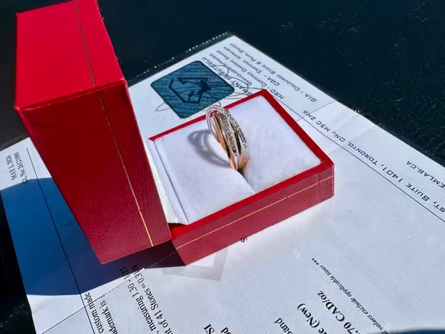 #827 - 18kt Rose Gold, Effy Diamond Ring, Size 7 - Photo 5