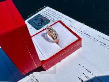 #827 - 18kt Rose Gold, Effy Diamond Ring, Size 7 - Photo 6