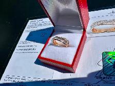 #827 - 18kt Rose Gold, Effy Diamond Ring, Size 7 - Photo 8