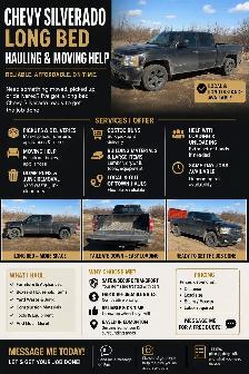 Chevy Silverado Long Bed Hauling & Moving Help
