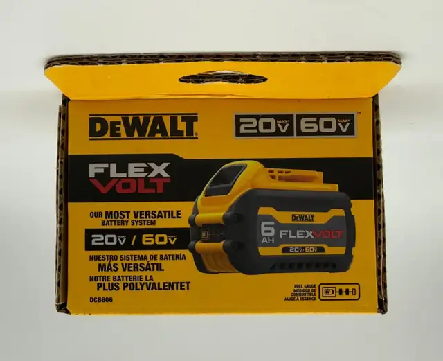 BNIB DEWALT DCB606 20V/60V MAX FLEXVOLT 6.0 AH Battery $169 - Photo 2