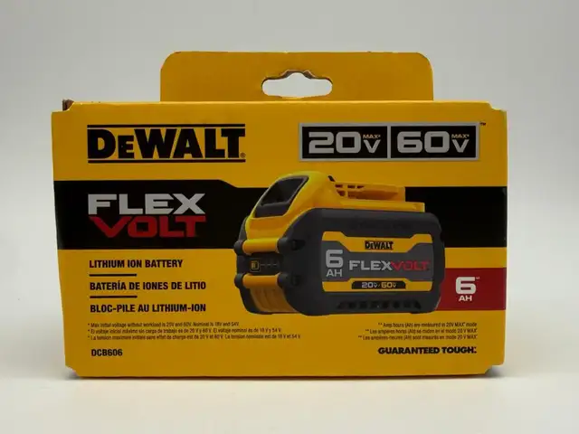 BNIB DEWALT DCB606 20V/60V MAX FLEXVOLT 6.0 AH Battery $169 - Photo 3