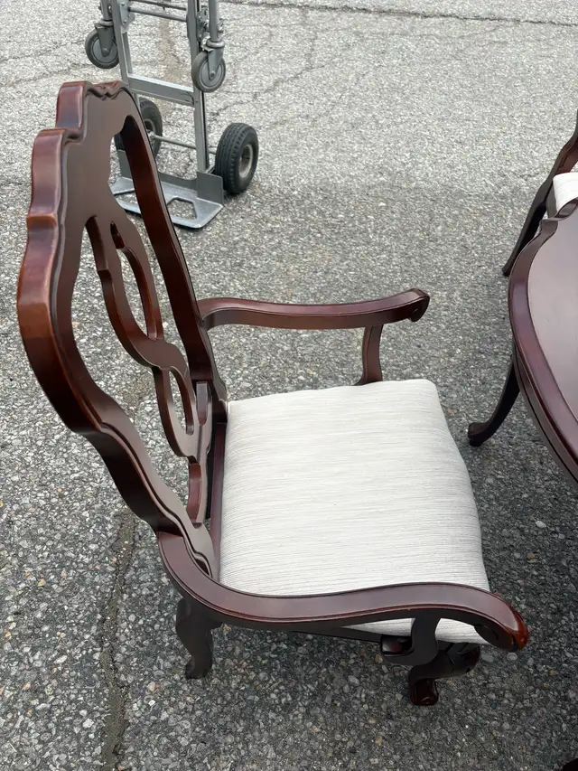 Free delivery used Wooden Dining Set with 6 Chairs - Photo 2