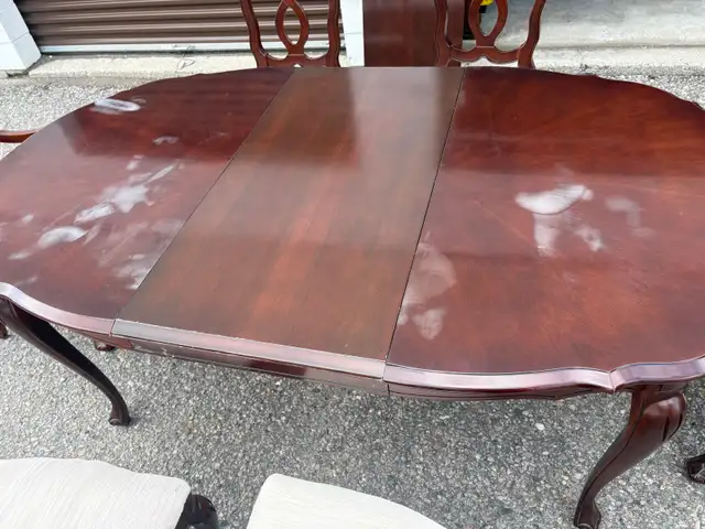 Free delivery used Wooden Dining Set with 6 Chairs - Photo 6