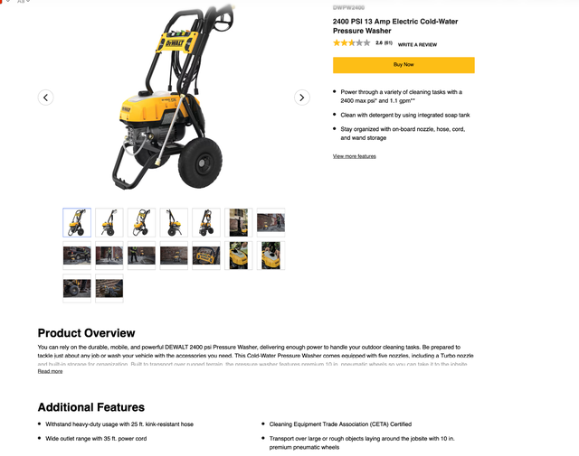 Dewalt Electric Pressure Washer - Photo 4