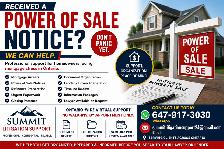 Received a Power of Sale Notice? Behind on Mortgage Payments?