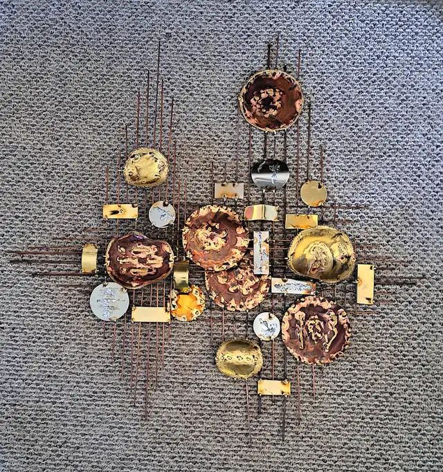 MID CENTURY MODERN BRUTALIST WALL SCULPTURE ART