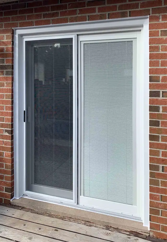 Standard, custom, VINYL SLIDING PATIO DOOR installed complete - Photo 2