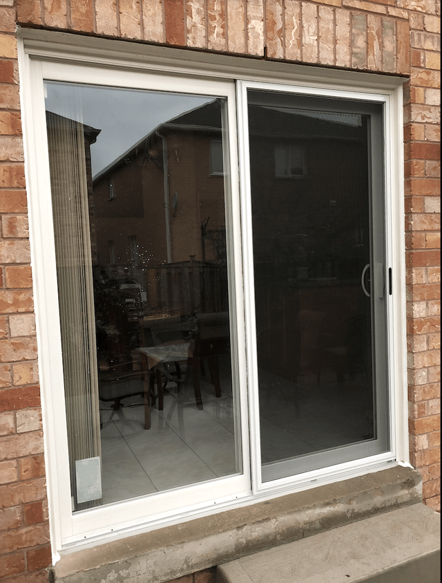 Standard, custom, VINYL SLIDING PATIO DOOR installed complete - Photo 5