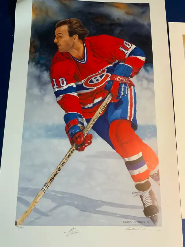 Guy Lafleur set of 2 signed & numbered lithographs. Glen Green - Photo 2