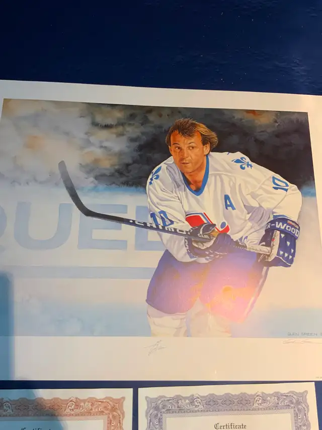 Guy Lafleur set of 2 signed & numbered lithographs. Glen Green - Photo 3