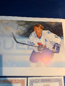 Guy Lafleur set of 2 signed & numbered lithographs. Glen Green - Photo 3