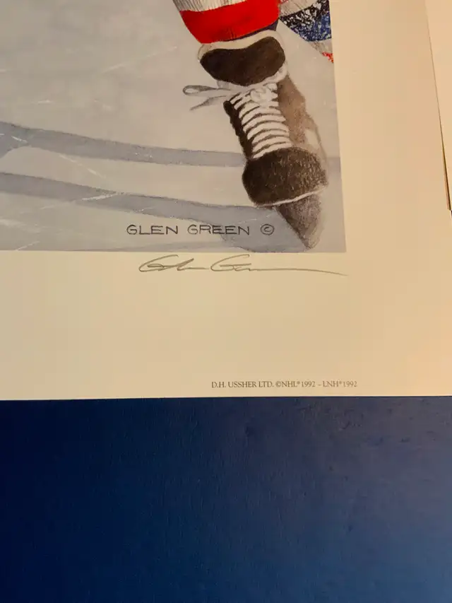 Guy Lafleur set of 2 signed & numbered lithographs. Glen Green - Photo 7