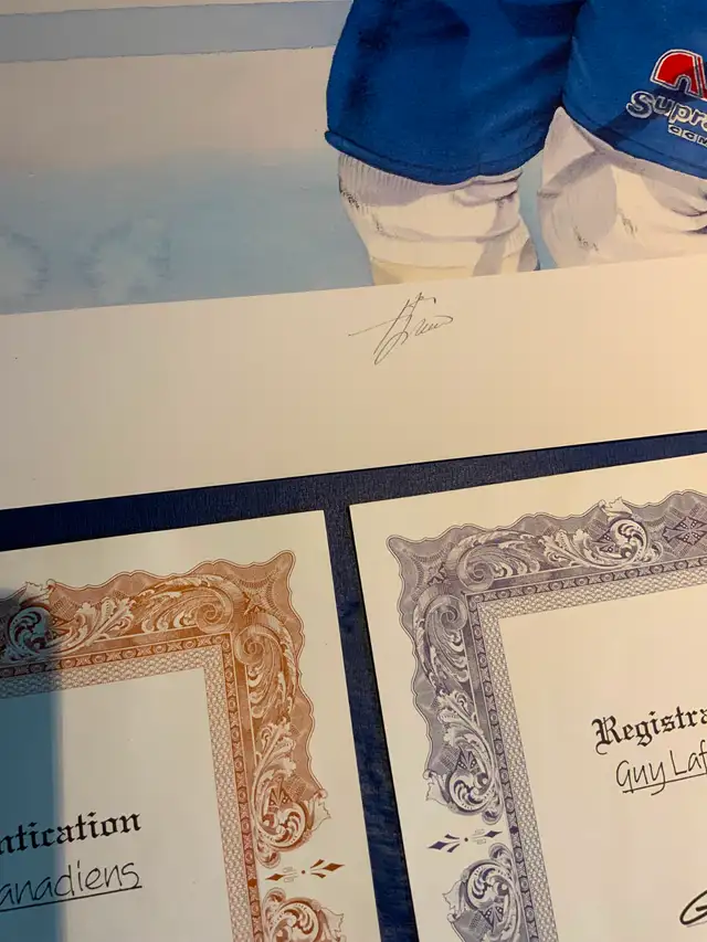 Guy Lafleur set of 2 signed & numbered lithographs. Glen Green - Photo 9