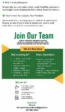 Flexible Career Opportunity in Financial Services
