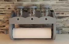 Towel rack with shelf – vintage and upcycled