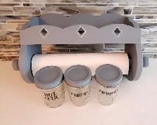 Towel rack with shelf – vintage and upcycled - Photo 2