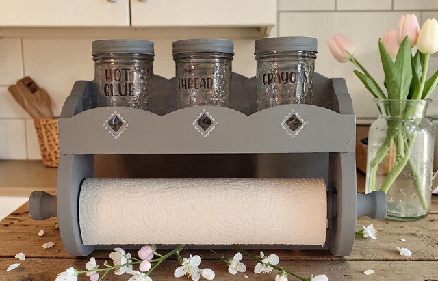 Towel rack with shelf – vintage and upcycled - Photo 3
