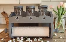 Towel rack with shelf – vintage and upcycled - Photo 3