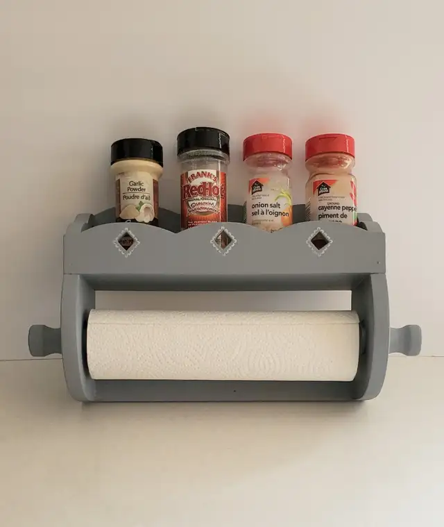 Towel rack with shelf – vintage and upcycled - Photo 6