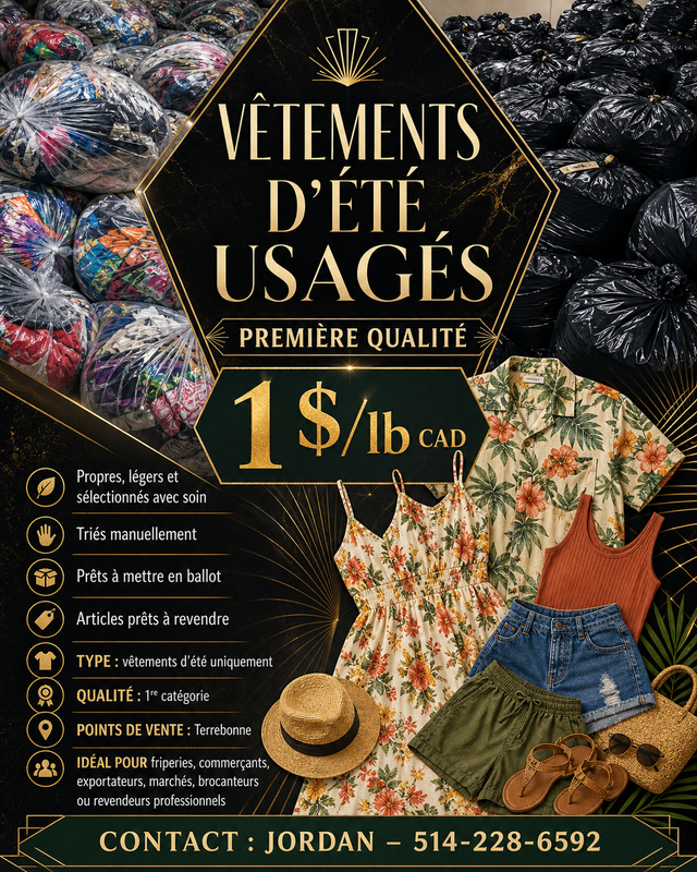Stock pour marches aux puces — Vetements 1$/lb