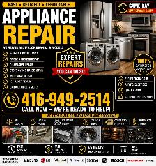 Appliance Repair Same Day Service Fridge Washer Dryer Dishwasher