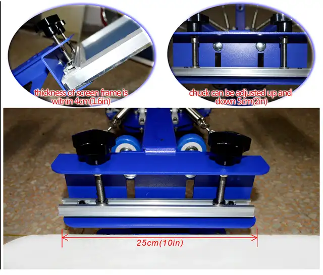 4 Color 4 Station Screen Printing Press with Fixed Pallet 006433 - Photo 3