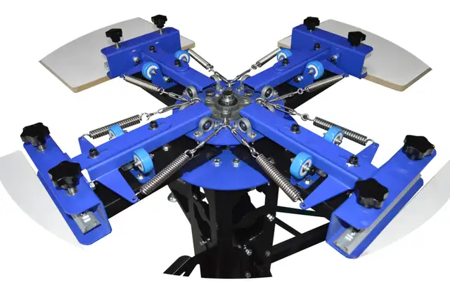 4 Color 4 Station Screen Printing Press with Fixed Pallet 006433 - Photo 6