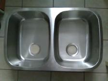 SINK DOUBLE ST. STEELE BOTTOM MOUNTED