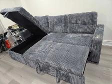corduroy sectional sofa bed with free home delivery