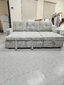 corduroy sectional sofa bed with free home delivery - Photo 2