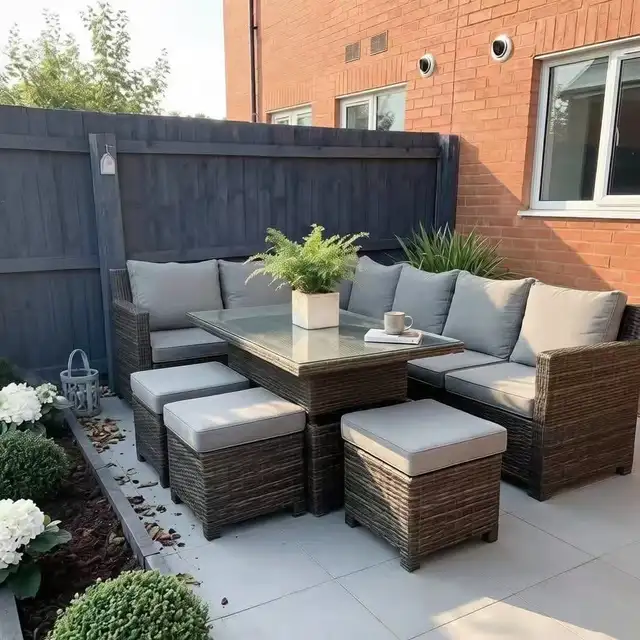 Brand New 9-Seater Rattan Aluminum Patio Dining Set $1599 - Photo 4