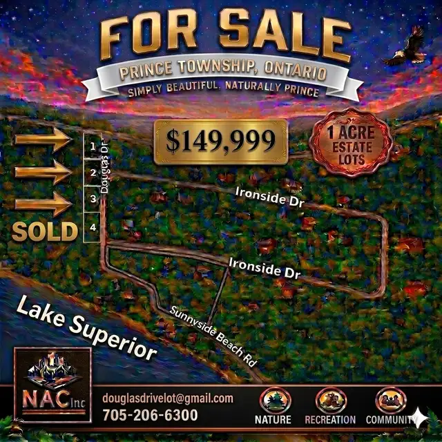 Estate Lots for Sale in Prince Township